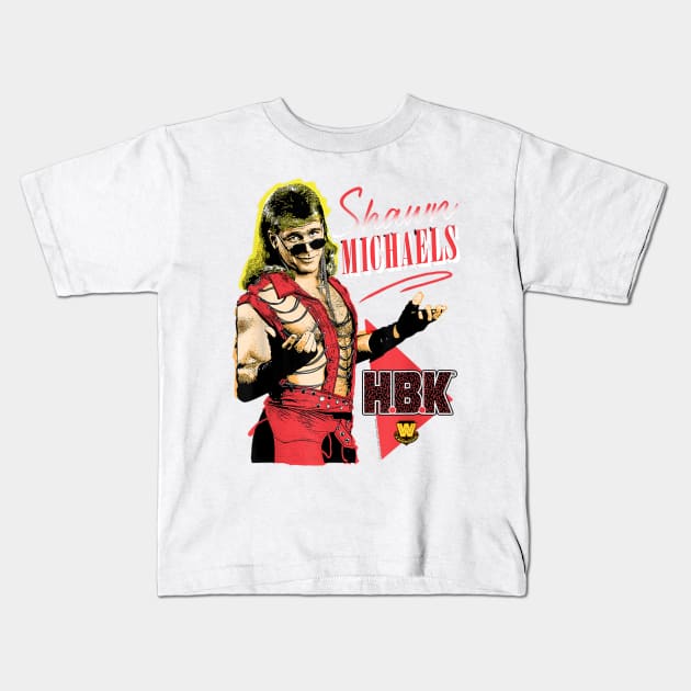 Shawn Michaels HBK Kids T-Shirt by Holman